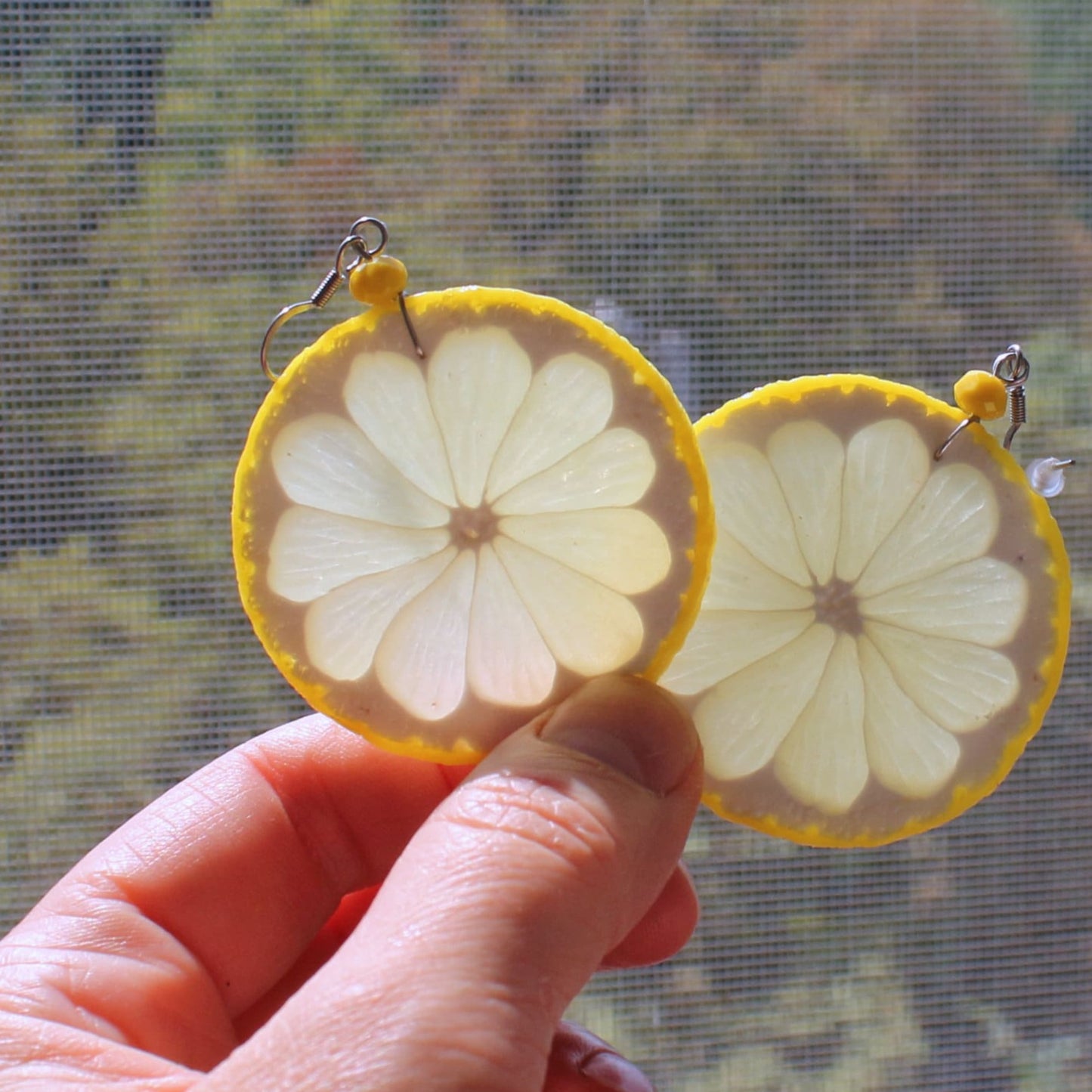 Sweet Sourness: Lemon Earrings Polymer Clay.