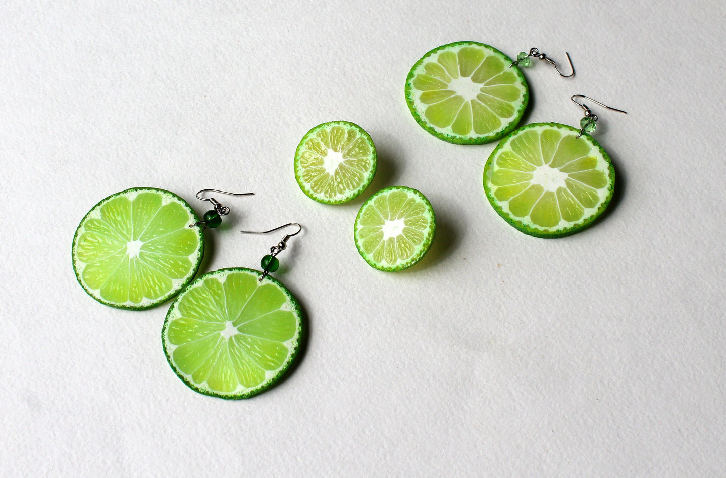 Fruity Fun: Lime Earrings Polymer Clay.