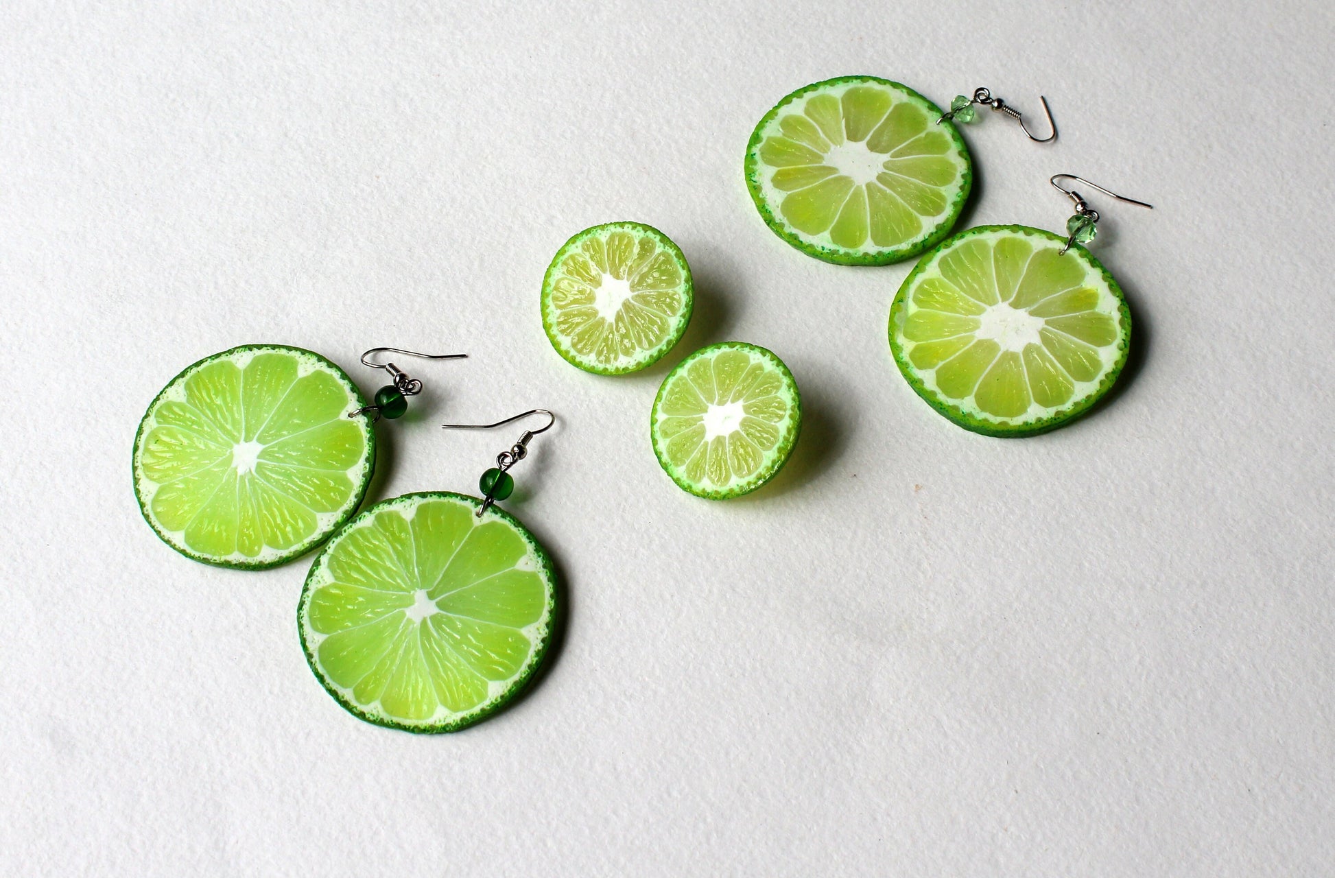 Fruity Fun: Lime Earrings Polymer Clay.