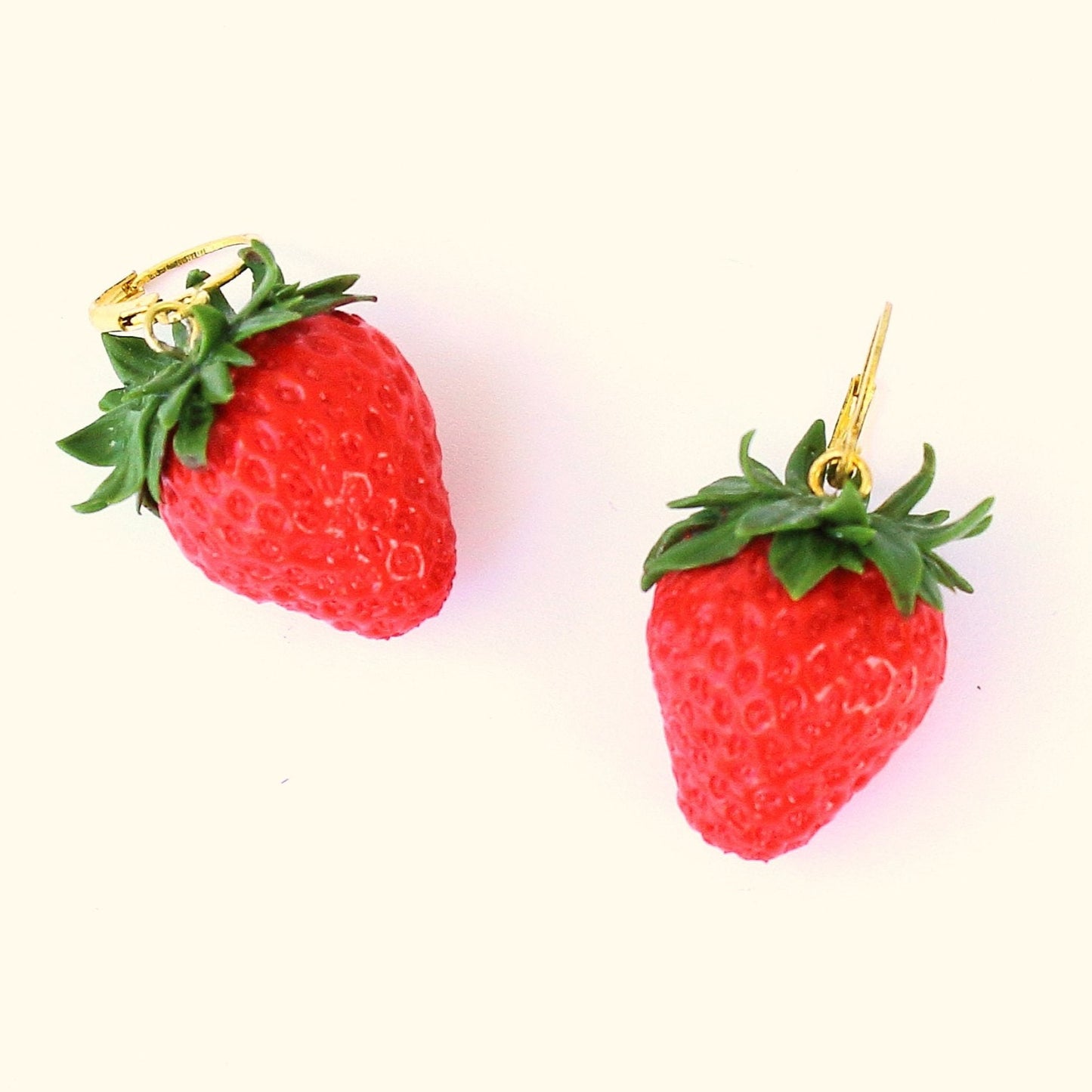 Berry Enchantment: Strawberry Earrings Polymer Clay.